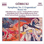 『グレツキ：交響曲第2番｢コペルニクス党｣Op.31/主を信ずるものは幸いなり』